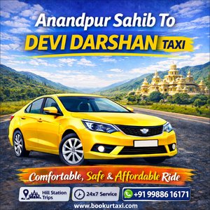 Anandpur Sahib to Naina Devi Temple Taxi | Booking Start ₹1700 - BookUrTaxi