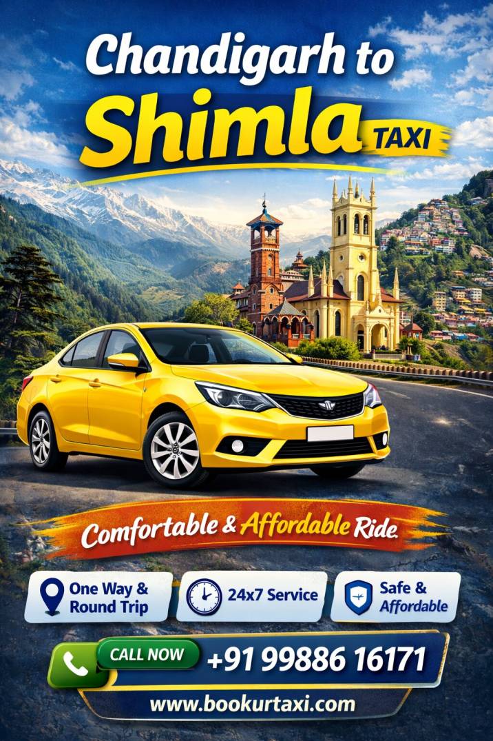 Chandigarh to Shimla Booking Start - BookUrTaxi