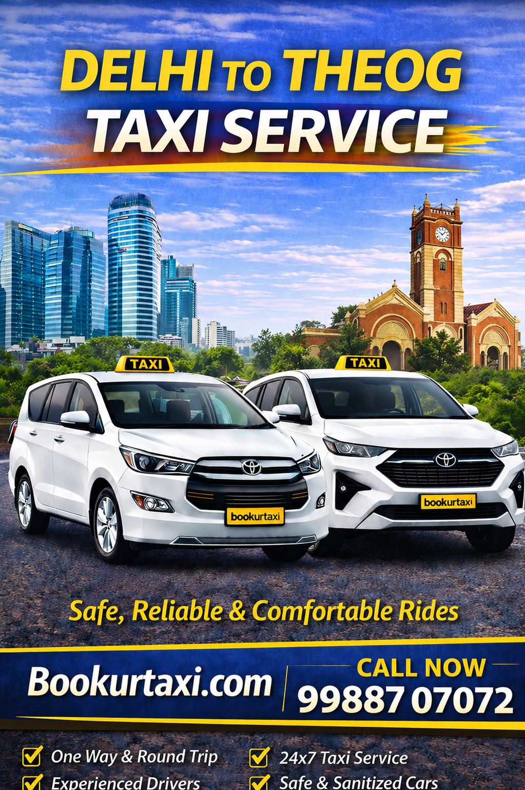 New Delhi to Theog Taxi | Booking Start ₹5780 - BookUrTaxi
