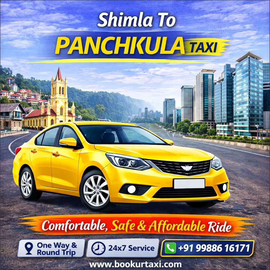 Shimla to Panchkula One Way Taxi Service | BookUrTaxi