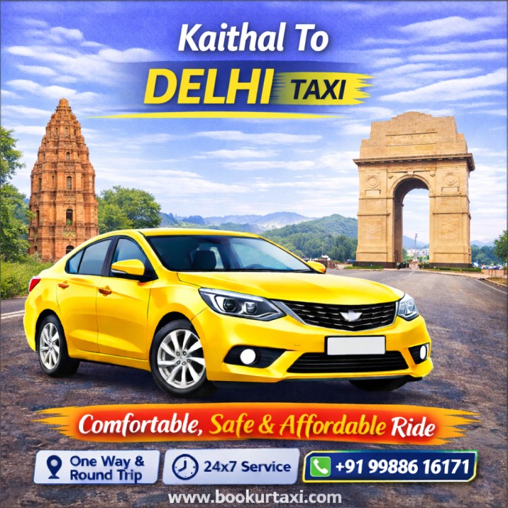 Kaithal to Delhi Taxi | Booking Start ₹2720 - BookUrTaxi